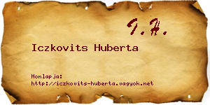 Iczkovits Huberta névjegykártya